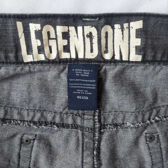 Legend One Straight Leg Mid Rise Black Jeans, 46 x 30 - Picture 5 of 9